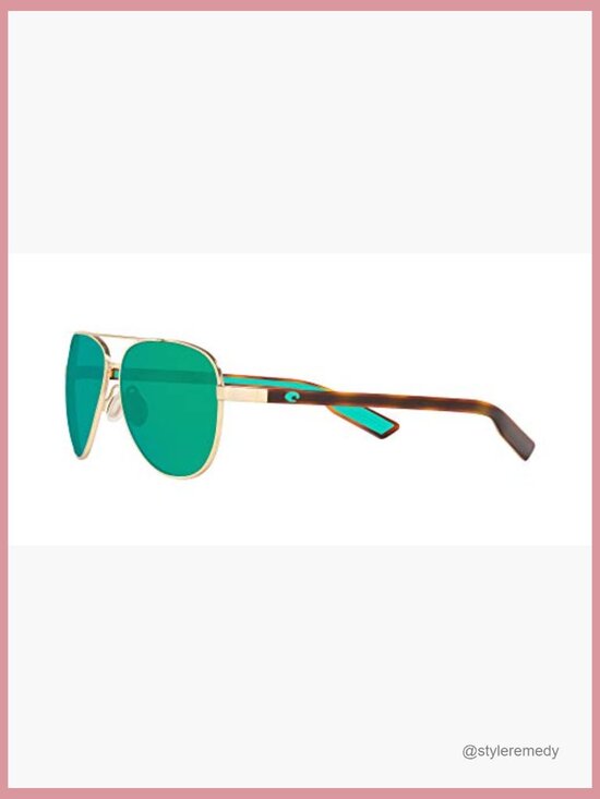 Unisex Aviator Sunglasses with Green Mirrored Polarized Lenses main image 4
